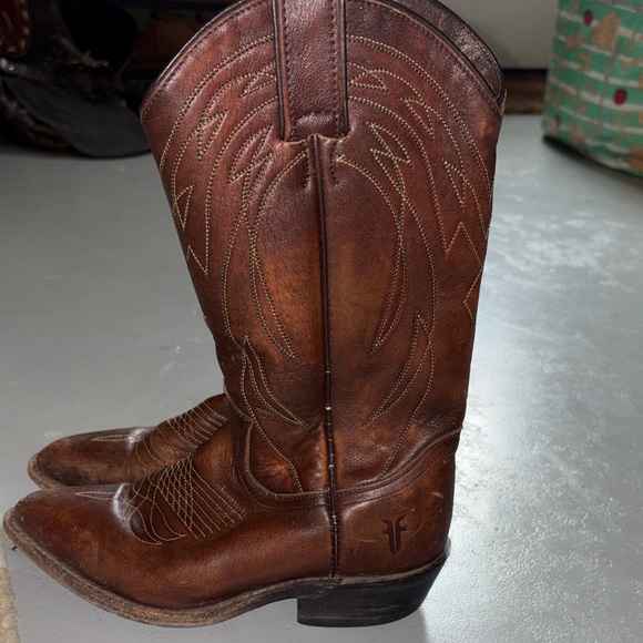Frye Shoes - Frye Brown Leather Western Boots